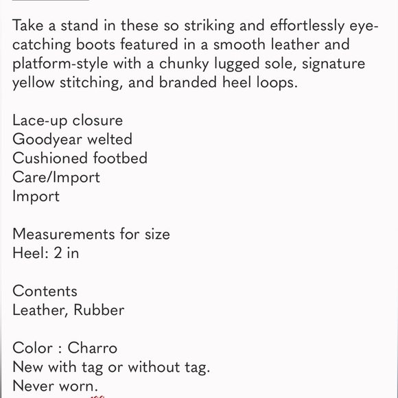 NWT Free People Dr. Martens Audrick Brando Leather Lace-Up Boots Size 7, 8, or 9 - Picture 6 of 17